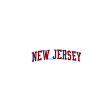 Load image into Gallery viewer, Varsity State Name New Jersey in Multicolor Embroidery Patch
