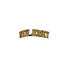 Load image into Gallery viewer, Varsity State Name New Jersey in Multicolor Embroidery Patch
