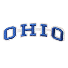 Load image into Gallery viewer, Varsity State Name Ohio in Multicolor Embroidery Patch