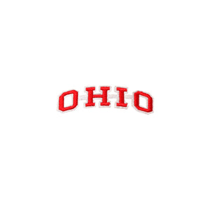Varsity State Name Ohio in Multicolor Embroidery Patch