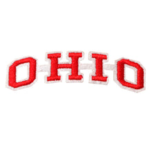 Load image into Gallery viewer, Varsity State Name Ohio in Multicolor Embroidery Patch