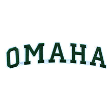 Load image into Gallery viewer, Varsity City Name Omaha in Multicolor Embroidery Patch