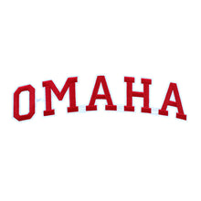 Load image into Gallery viewer, Varsity City Name Omaha in Multicolor Embroidery Patch