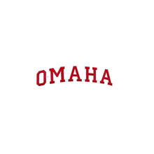 Load image into Gallery viewer, Varsity City Name Omaha in Multicolor Embroidery Patch