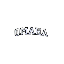 Load image into Gallery viewer, Varsity City Name Omaha in Multicolor Embroidery Patch