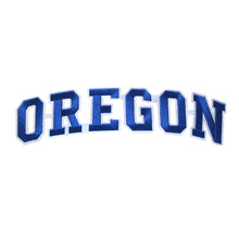 Load image into Gallery viewer, Varsity State Name Oregon in Multicolor Embroidery Patch