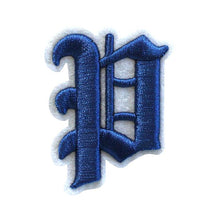 Load image into Gallery viewer, 3D Old English Roman Font Alphabets A To Z Size 3 Inches Royal Blue Embroidery Patch