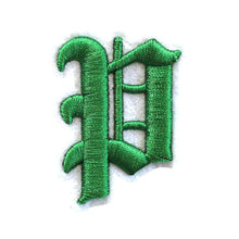 Load image into Gallery viewer, 3D Old English Roman Font Alphabets A To Z Size 3 Inches Green Embroidery Patch
