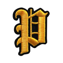Load image into Gallery viewer, 3D Old English Roman Font Alphabets A To Z Size 3 Inches Yellow Embroidery Patch