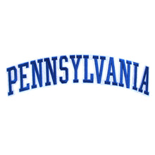 Load image into Gallery viewer, Varsity State Name Pennsylvania in Multicolor Embroidery Patch
