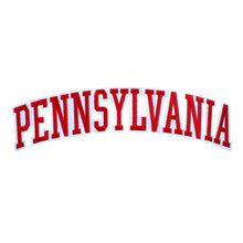 Load image into Gallery viewer, Varsity State Name Pennsylvania in Multicolor Embroidery Patch