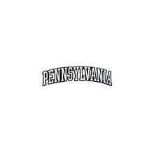 Load image into Gallery viewer, Varsity State Name Pennsylvania in Multicolor Embroidery Patch
