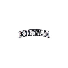 Load image into Gallery viewer, Varsity State Name Pennsylvania in Multicolor Embroidery Patch