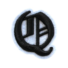 Load image into Gallery viewer, 3D Old English Roman Font Alphabets A To Z Size 2 Inches Black Embroidery Patch
