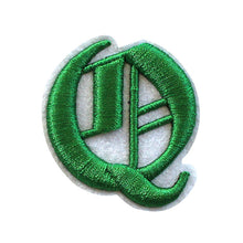 Load image into Gallery viewer, 3D Old English Roman Font Alphabets A To Z Size 2 Inches Green Embroidery Patch