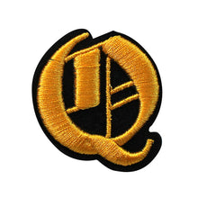 Load image into Gallery viewer, 3D Old English Roman Font Alphabets A To Z Size 3 Inches Yellow Embroidery Patch
