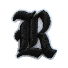 Load image into Gallery viewer, 3D Old English Roman Font Alphabets A To Z Size 3 Inches Black Embroidery Patch