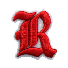 Load image into Gallery viewer, 3D Old English Roman Font Alphabets A To Z Size 3 Inches Red Embroidery Patch