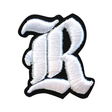 Load image into Gallery viewer, 3D Old English Roman Font Alphabets A To Z Size 2 Inches White Embroidery Patch