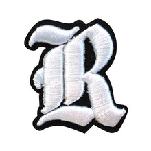 Load image into Gallery viewer, 3D Old English Roman Font Alphabets A To Z Size 3 Inches White Embroidery Patch
