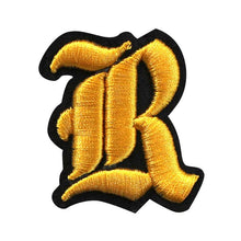 Load image into Gallery viewer, 3D Old English Roman Font Alphabets A To Z Size 3 Inches Yellow Embroidery Patch