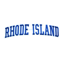 Load image into Gallery viewer, Varsity State Name Rhode Island in Multicolor Embroidery Patch