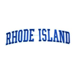Varsity State Name Rhode Island in Multicolor Embroidery Patch