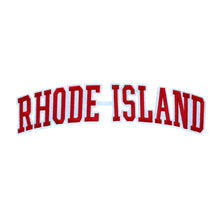 Load image into Gallery viewer, Varsity State Name Rhode Island in Multicolor Embroidery Patch