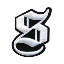 Load image into Gallery viewer, 3D Old English Roman Font Alphabets A To Z Size 3 Inches White Embroidery Patch