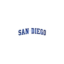 Load image into Gallery viewer, Varsity City Name San Diego in Multicolor Embroidery Patch
