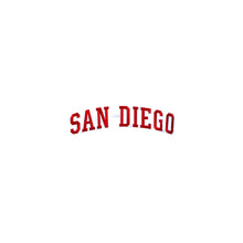 Load image into Gallery viewer, Varsity City Name San Diego in Multicolor Embroidery Patch