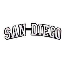 Load image into Gallery viewer, Varsity City Name San Diego in Multicolor Embroidery Patch
