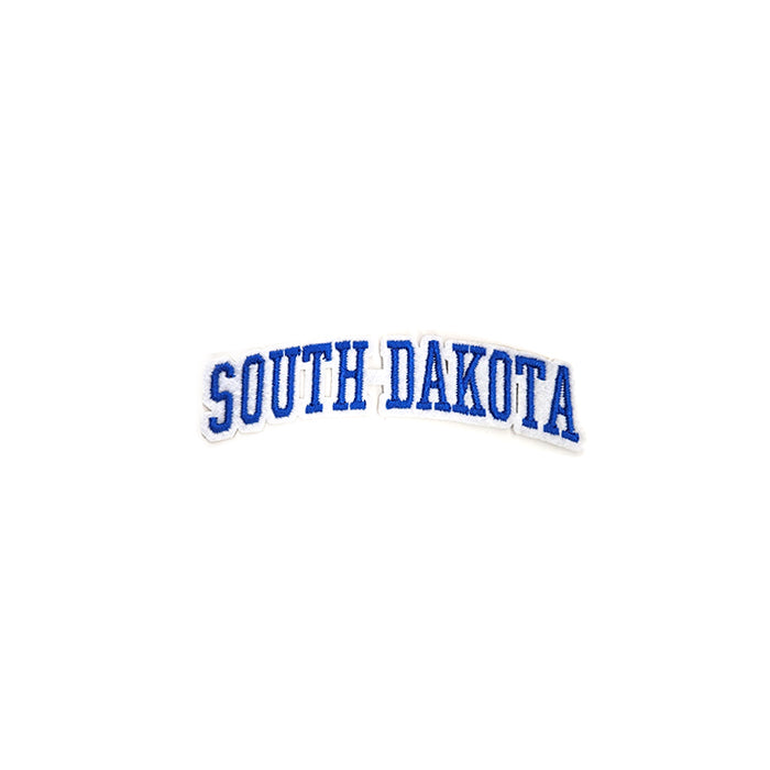 Varsity State Name South Dakota in Multicolor Embroidery Patch Varsity State Name South Dakota in Multicolor Embroidery Patch