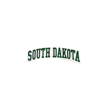 Load image into Gallery viewer, Varsity State Name South Dakota in Multicolor Embroidery Patch
