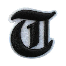 Load image into Gallery viewer, 3D Old English Roman Font Alphabets A To Z Size 2 Inches Black Embroidery Patch