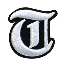 Load image into Gallery viewer, 3D Old English Roman Font Alphabets A To Z Size 3 Inches White Embroidery Patch