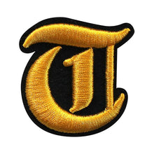 Load image into Gallery viewer, 3D Old English Roman Font Alphabets A To Z Size 3 Inches Yellow Embroidery Patch