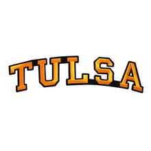 Load image into Gallery viewer, Varsity City Name Tulsa in Multicolor Embroidery Patch
