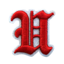 Load image into Gallery viewer, 3D Old English Roman Font Alphabets A To Z Size 3 Inches Red Embroidery Patch