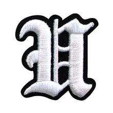 Load image into Gallery viewer, 3D Old English Roman Font Alphabets A To Z Size 2 Inches White Embroidery Patch