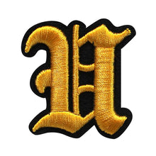 Load image into Gallery viewer, 3D Old English Roman Font Alphabets A To Z Size 3 Inches Yellow Embroidery Patch