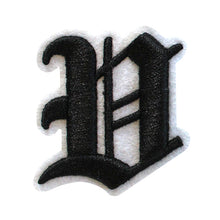 Load image into Gallery viewer, 3D Old English Roman Font Alphabets A To Z Size 3 Inches Black Embroidery Patch