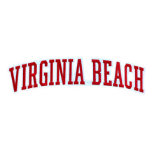 Load image into Gallery viewer, Varsity City Name Virginia Beach in Multicolor Embroidery Patch
