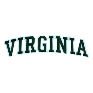 Varsity State Name Virginia in Multicolor Embroidery Patch
