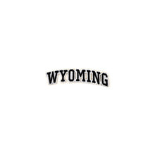 Load image into Gallery viewer, Varsity State Name Wyoming in Multicolor Embroidery Patch
