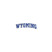 Load image into Gallery viewer, Varsity State Name Wyoming in Multicolor Embroidery Patch