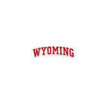 Load image into Gallery viewer, Varsity State Name Wyoming in Multicolor Embroidery Patch