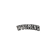 Load image into Gallery viewer, Varsity State Name Wyoming in Multicolor Embroidery Patch