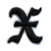 Load image into Gallery viewer, 3D Old English Roman Font Alphabets A To Z Size 2 Inches Black Embroidery Patch