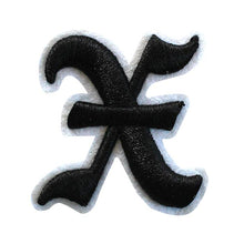 Load image into Gallery viewer, 3D Old English Roman Font Alphabets A To Z Size 3 Inches Black Embroidery Patch